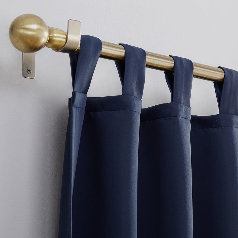 Sun Zero Easton Energy Saving Blackout Tab Top Curtain Panel, 40" x 63", Navy Blue - Image 2